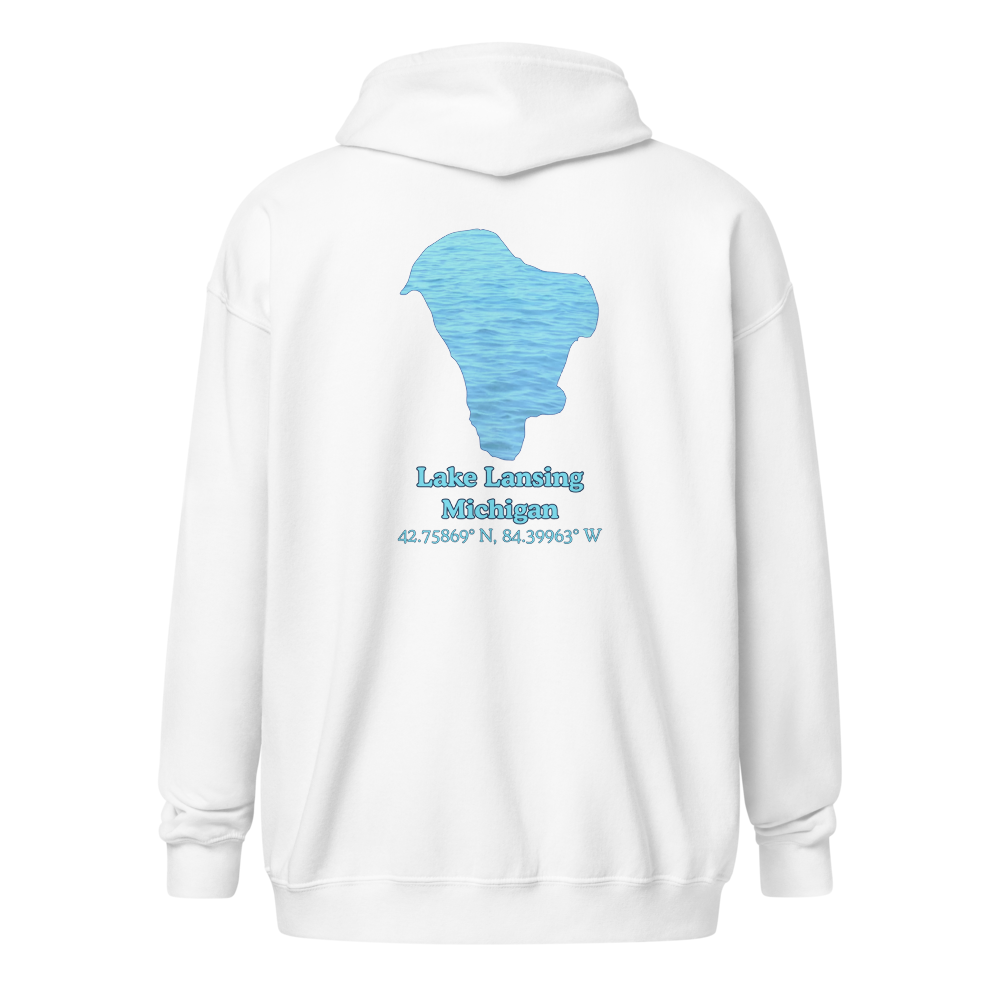 Lake Lansing Unisex Zip Hoodie