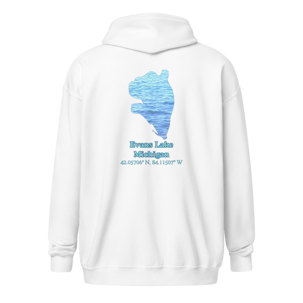 Evans Lake Unisex Zip Hoodie