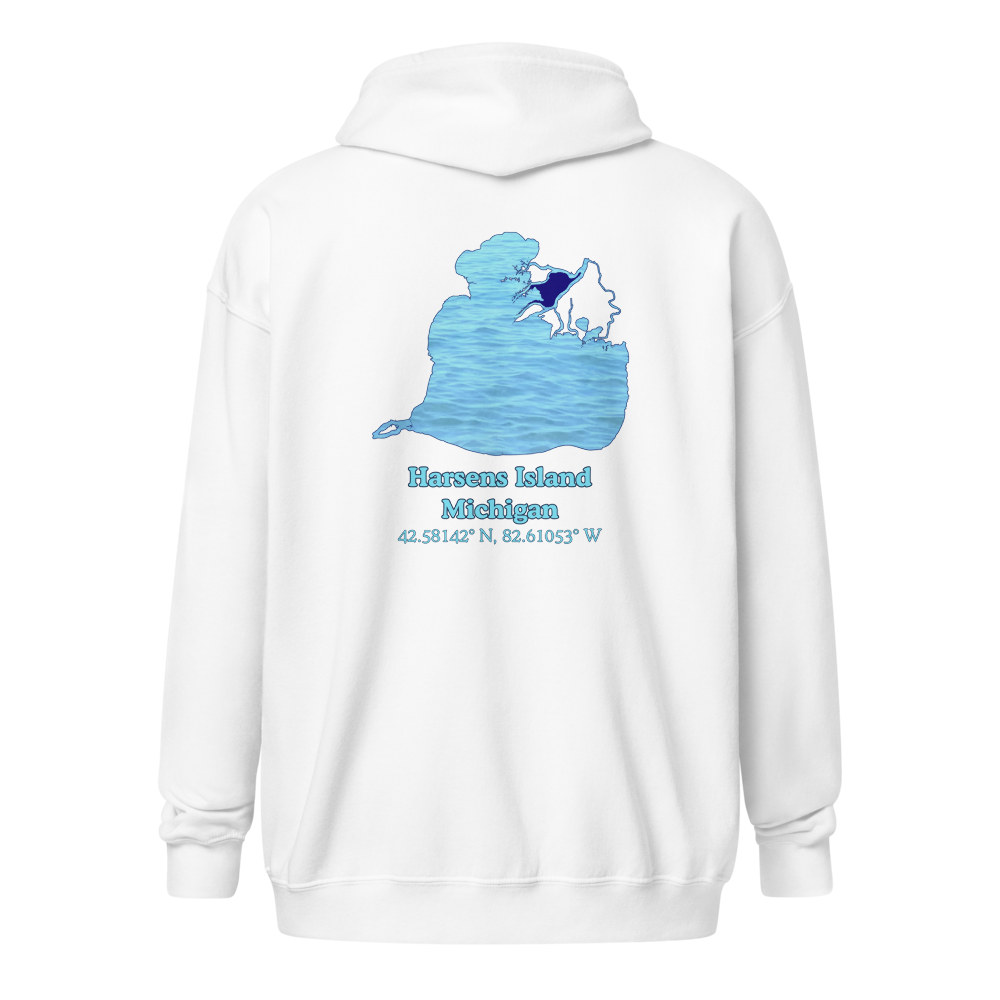 Harsens Island Unisex Zip Hoodie