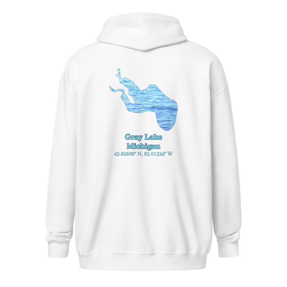 Gray Lake Unisex Zip Hoodie