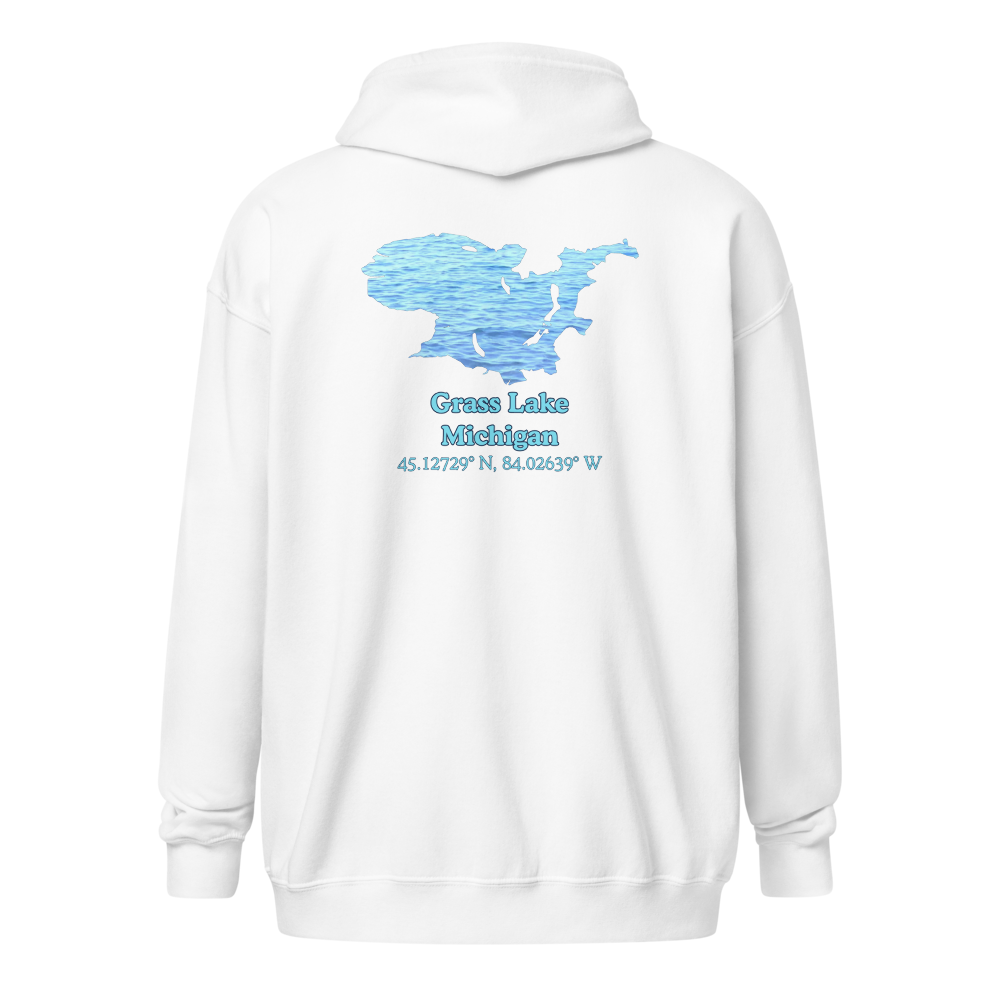 Grass Lake Unisex Zip Hoodie
