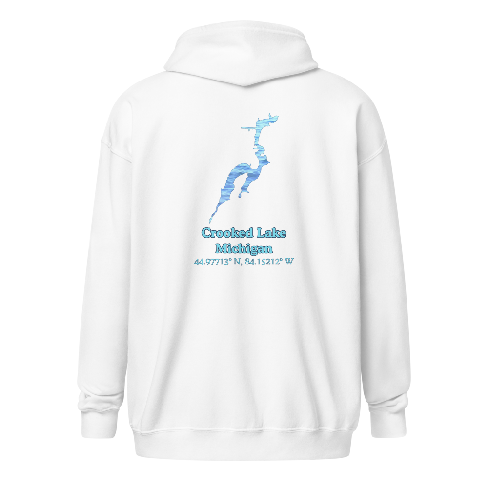 Crooked Lake Unisex Zip Hoodie