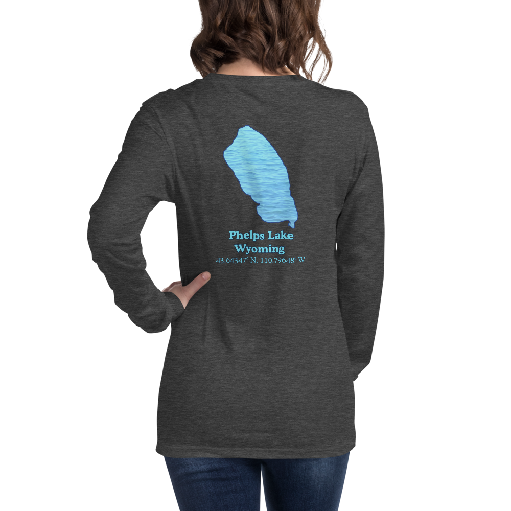 Phelps Lake Long Sleeve Unisex T-shirt Custom Lake Themed Gifts