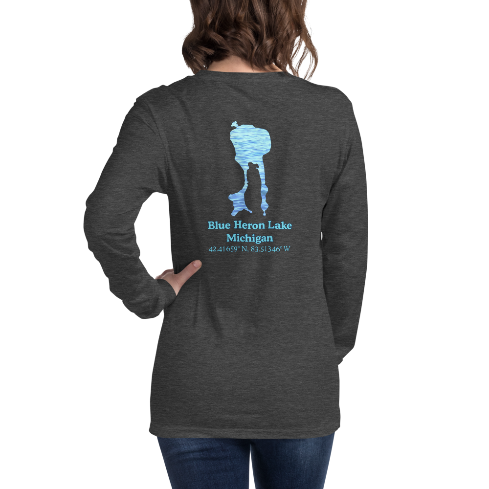 Blue Heron Lake Long Sleeve Unisex T-shirt