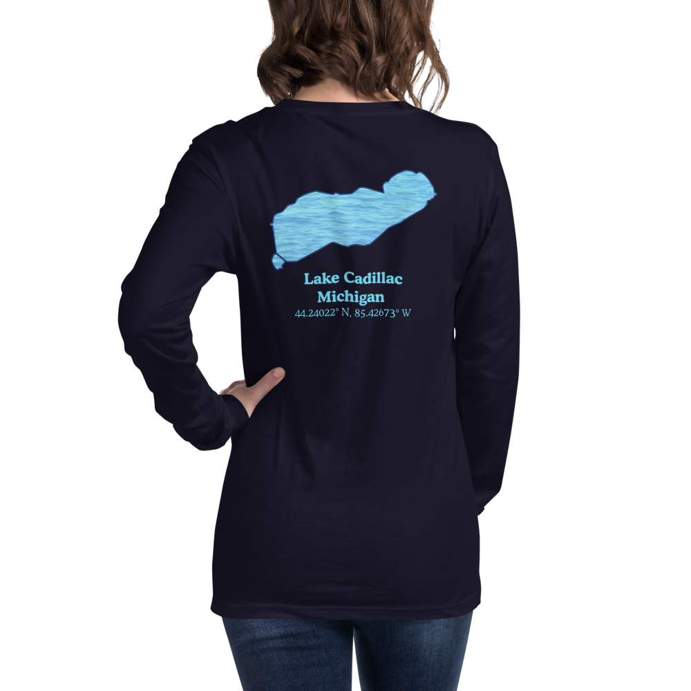 Unisex Long Sleeve T-shirt with Lake Cadillac on back and We Lake You on front