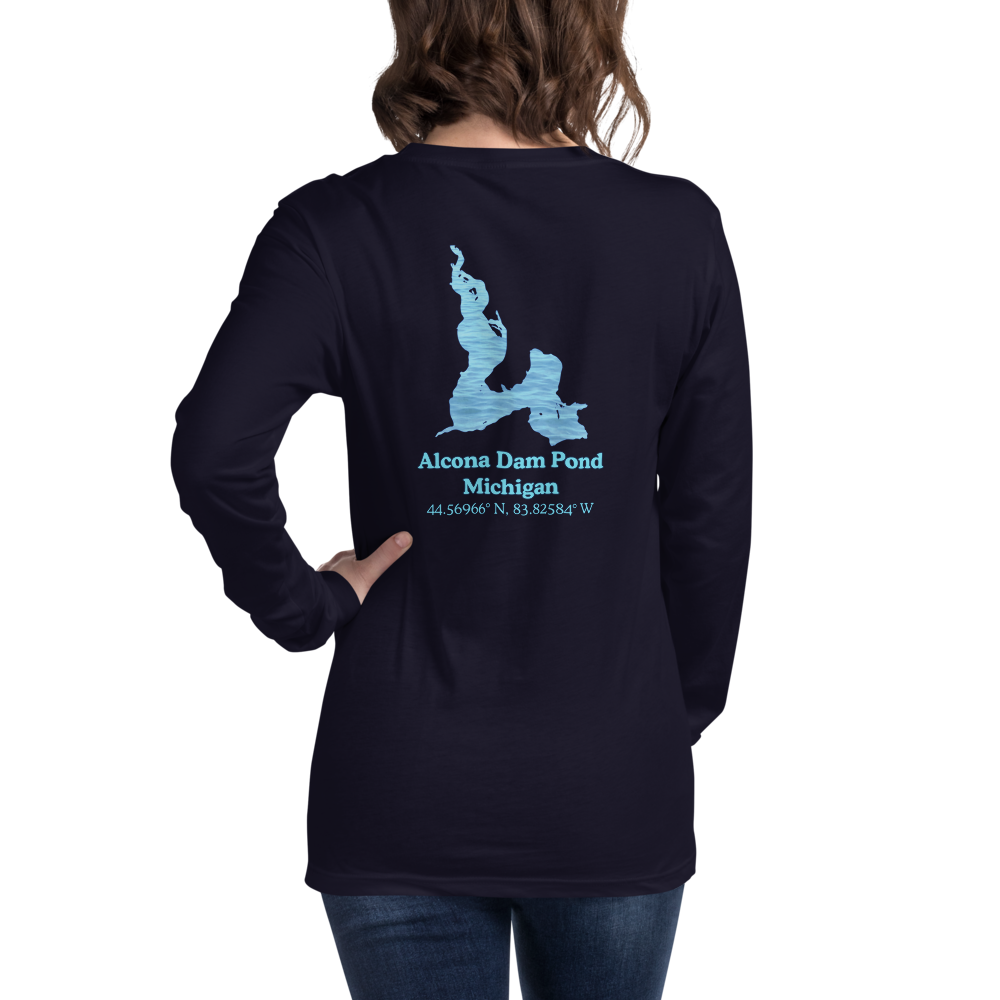 Alcona Dam Pond Long Sleeve Unisex T-shirt