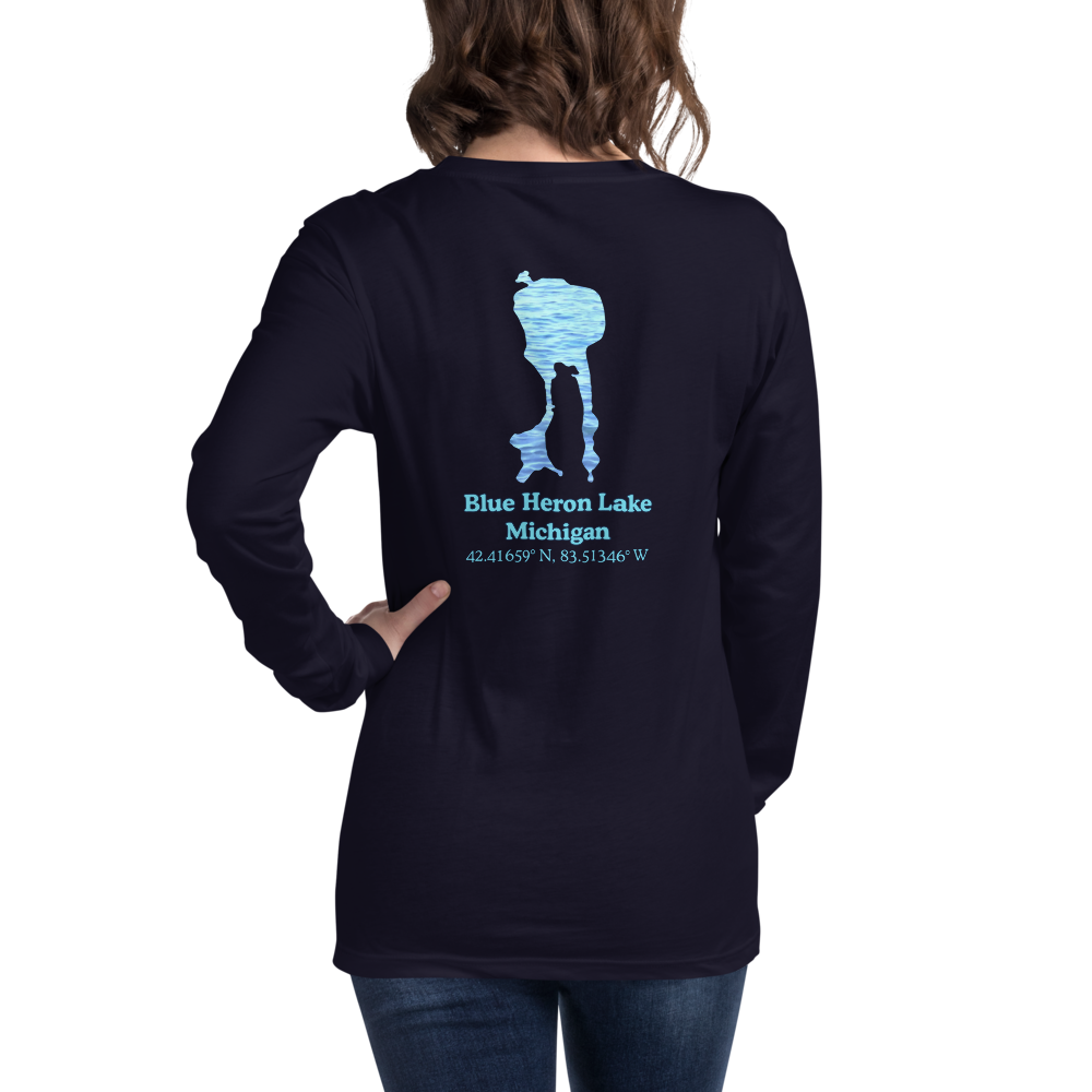 Blue Heron Lake Long Sleeve Unisex T-shirt