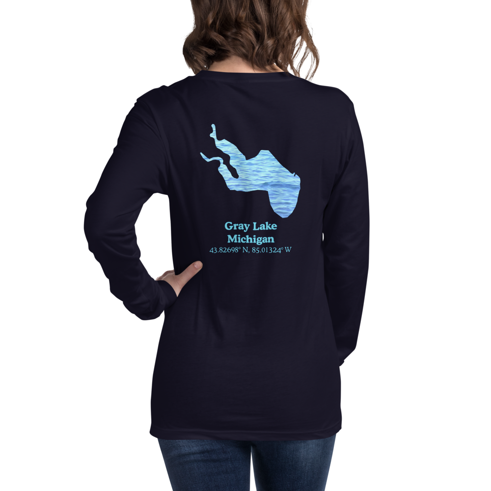 Gray Lake Long Sleeve Unisex T-shirt