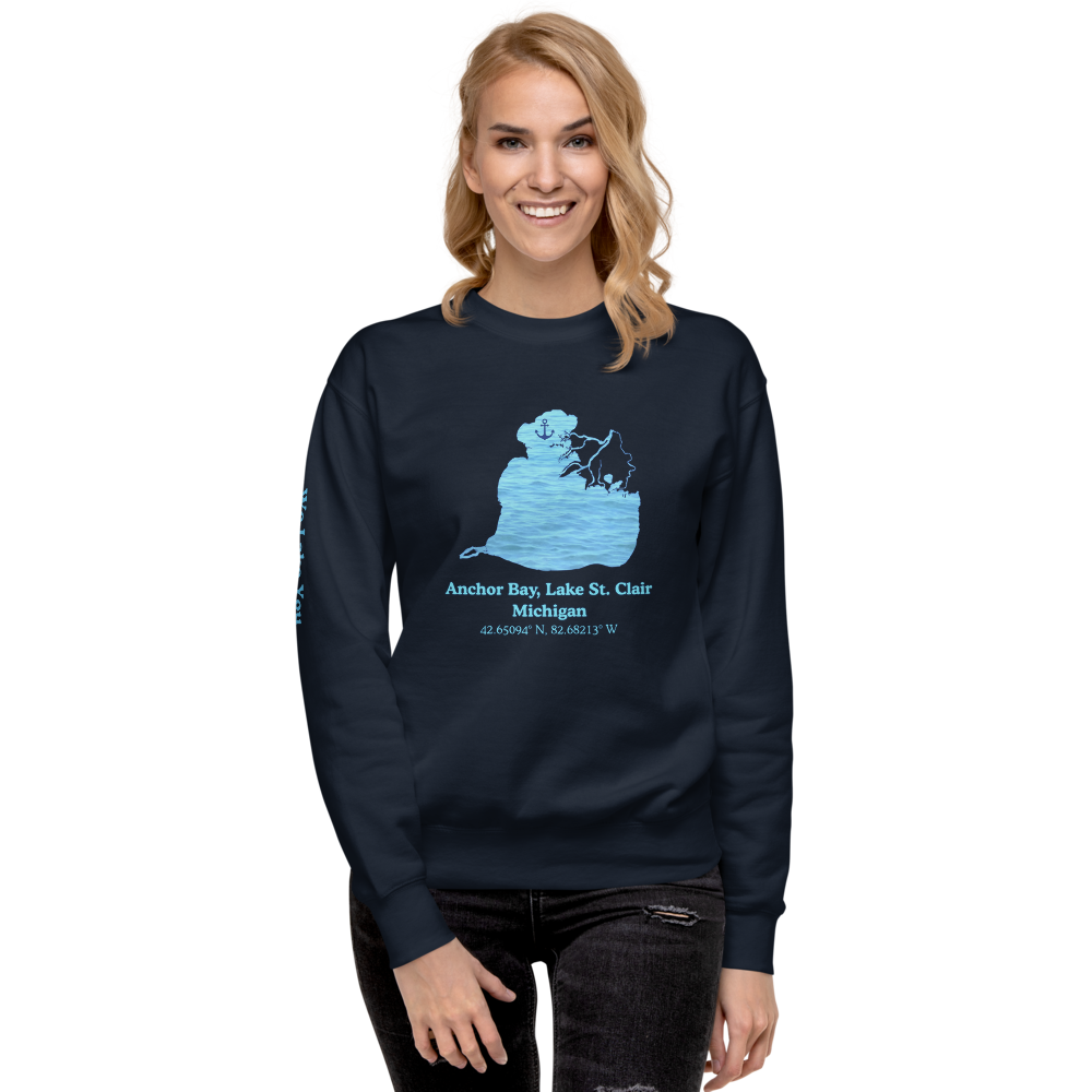 Anchor Bay, Lake St. Clair Premium Unisex Sweatshirt