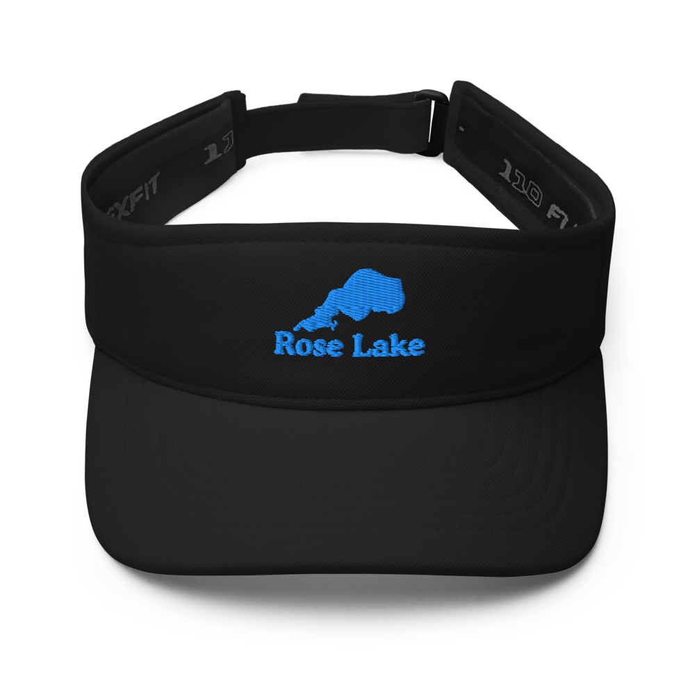 Rose Lake Visor with embroidered artwork & adjustable velcro strap