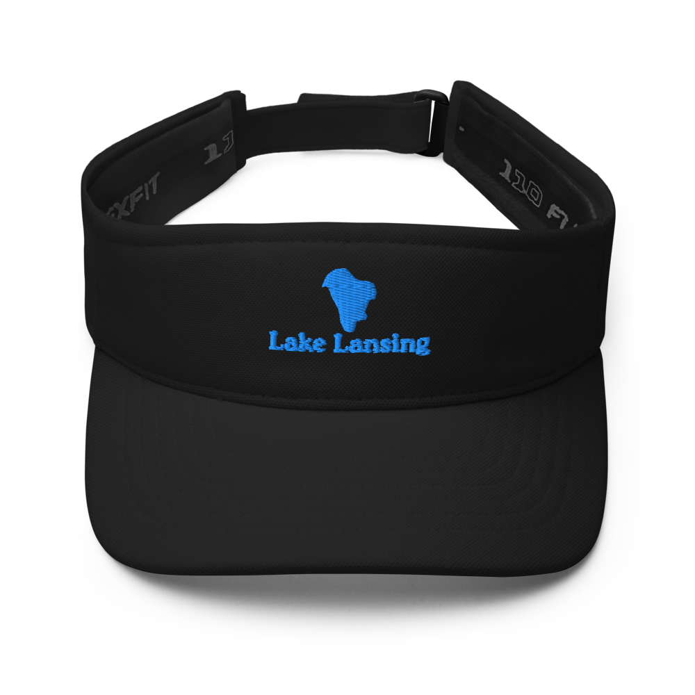 Lake Lansing Visor with embroidered artwork & adjustable velcro strap
