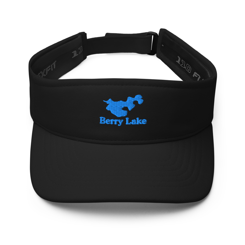 Berry Lake Visor with embroidered artwork & adjustable velcro strap