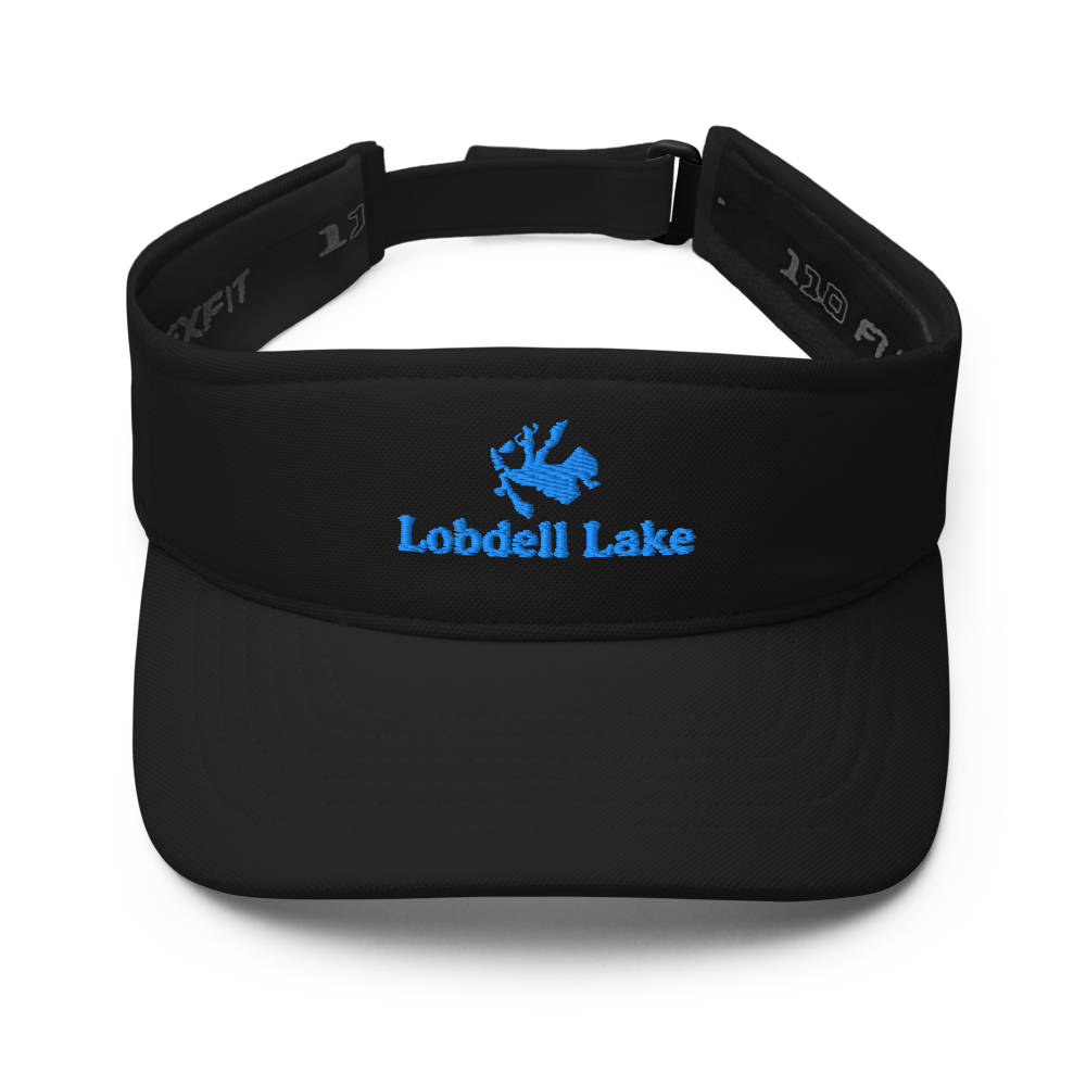 Lobdell Lake Visor with embroidered artwork & adjustable velcro strap