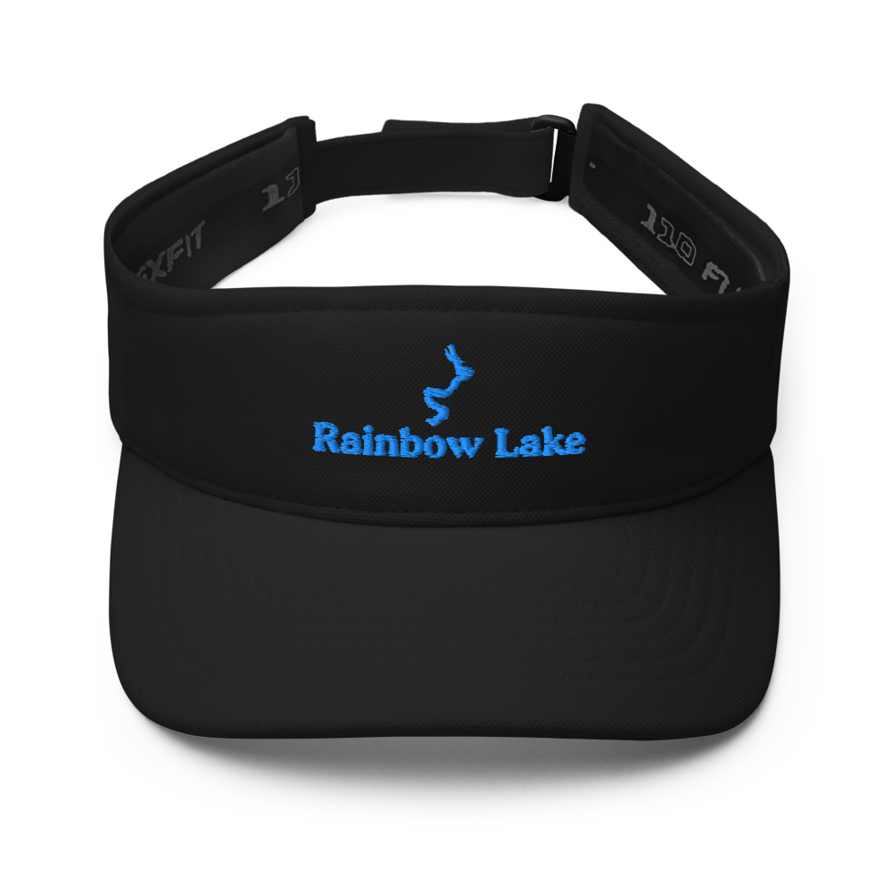 Rainbow Lake Visor with embroidered artwork & adjustable velcro strap