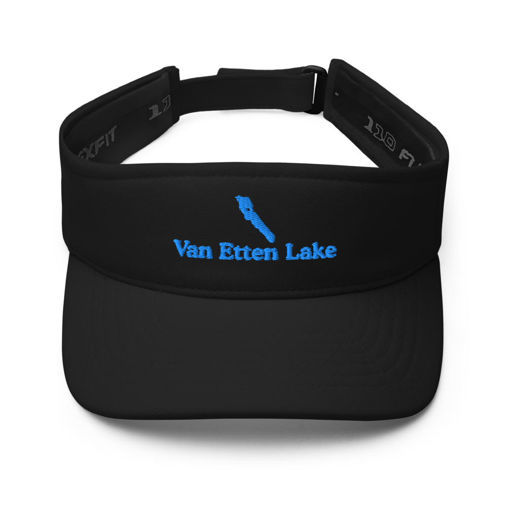 Van Etten Lake Visor with embroidered artwork & adjustable velcro strap