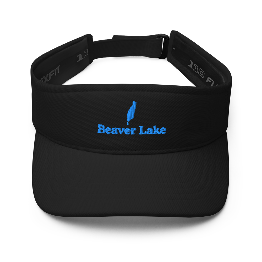 Beaver Lake Visor with embroidered artwork & adjustable velcro strap