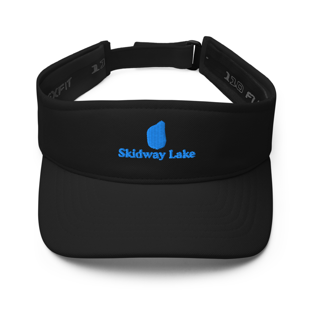 Skidway Lake Visor with embroidered artwork & adjustable velcro strap