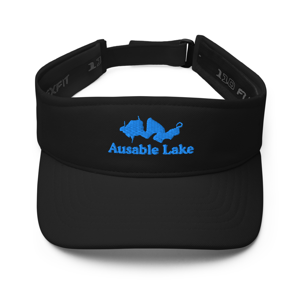 Ausable Lake Visor with embroidered artwork & adjustable velcro strap