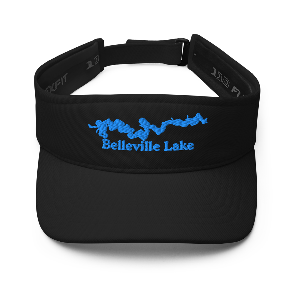 Belleville Lake Visor with embroidered artwork & adjustable velcro strap