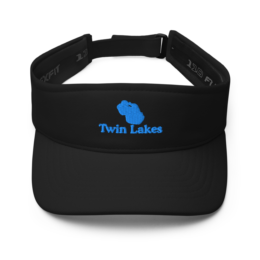 Twin Lakes Visor with embroidered artwork & adjustable velcro strap
