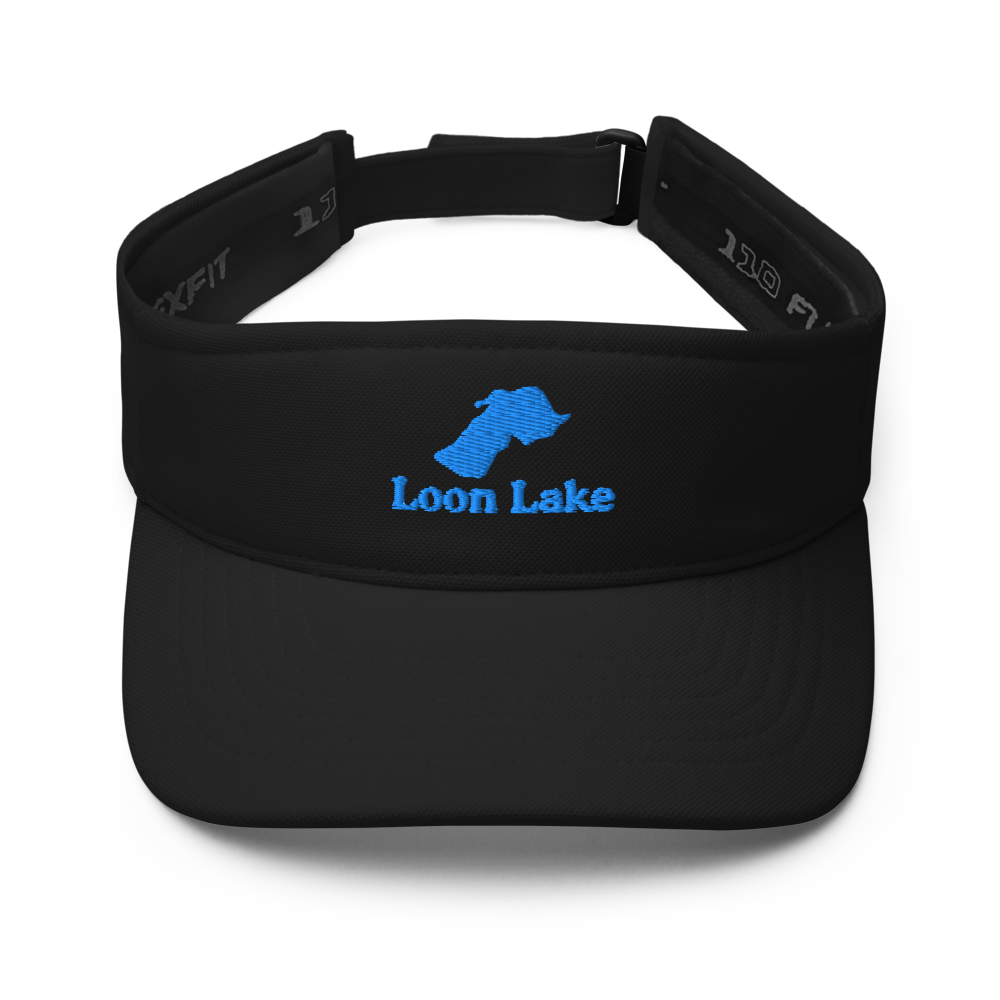 Loon Lake Visor with embroidered artwork & adjustable velcro strap
