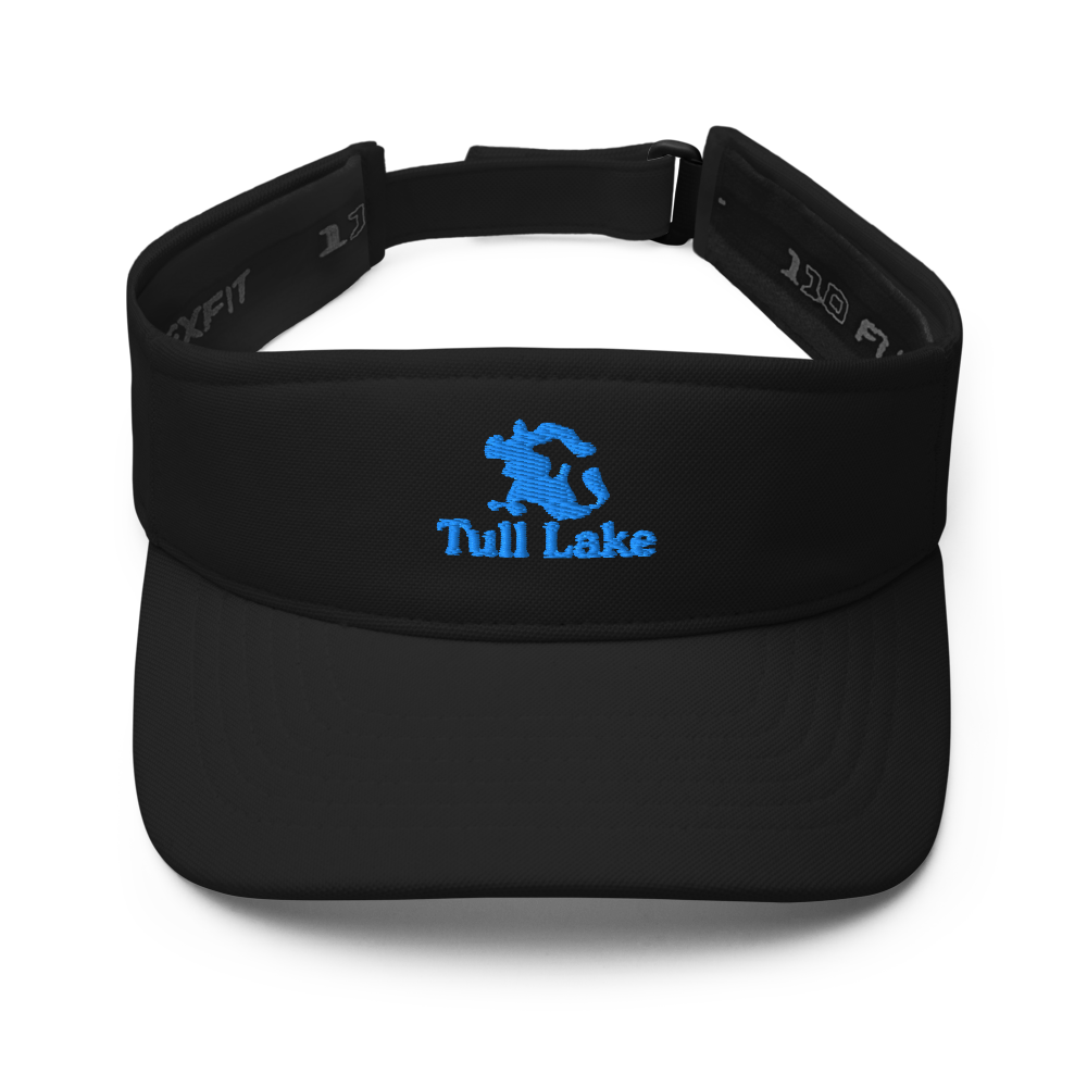 Tull Lake Visor with embroidered artwork & adjustable velcro strap