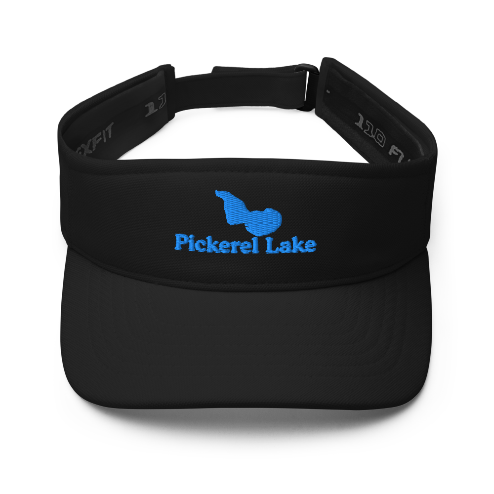 Pickerel Lake Visor with embroidered artwork & adjustable velcro strap