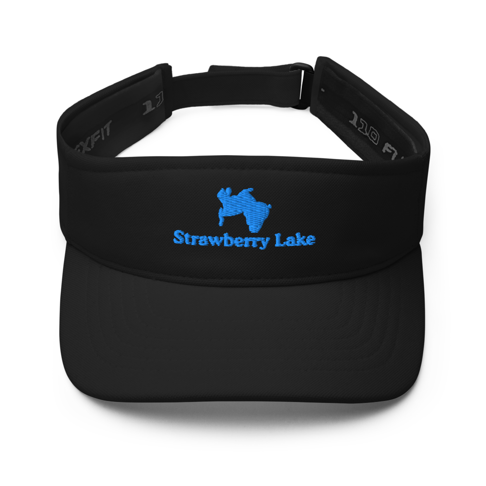 Strawberry Lake Visor with embroidered artwork & adjustable velcro strap