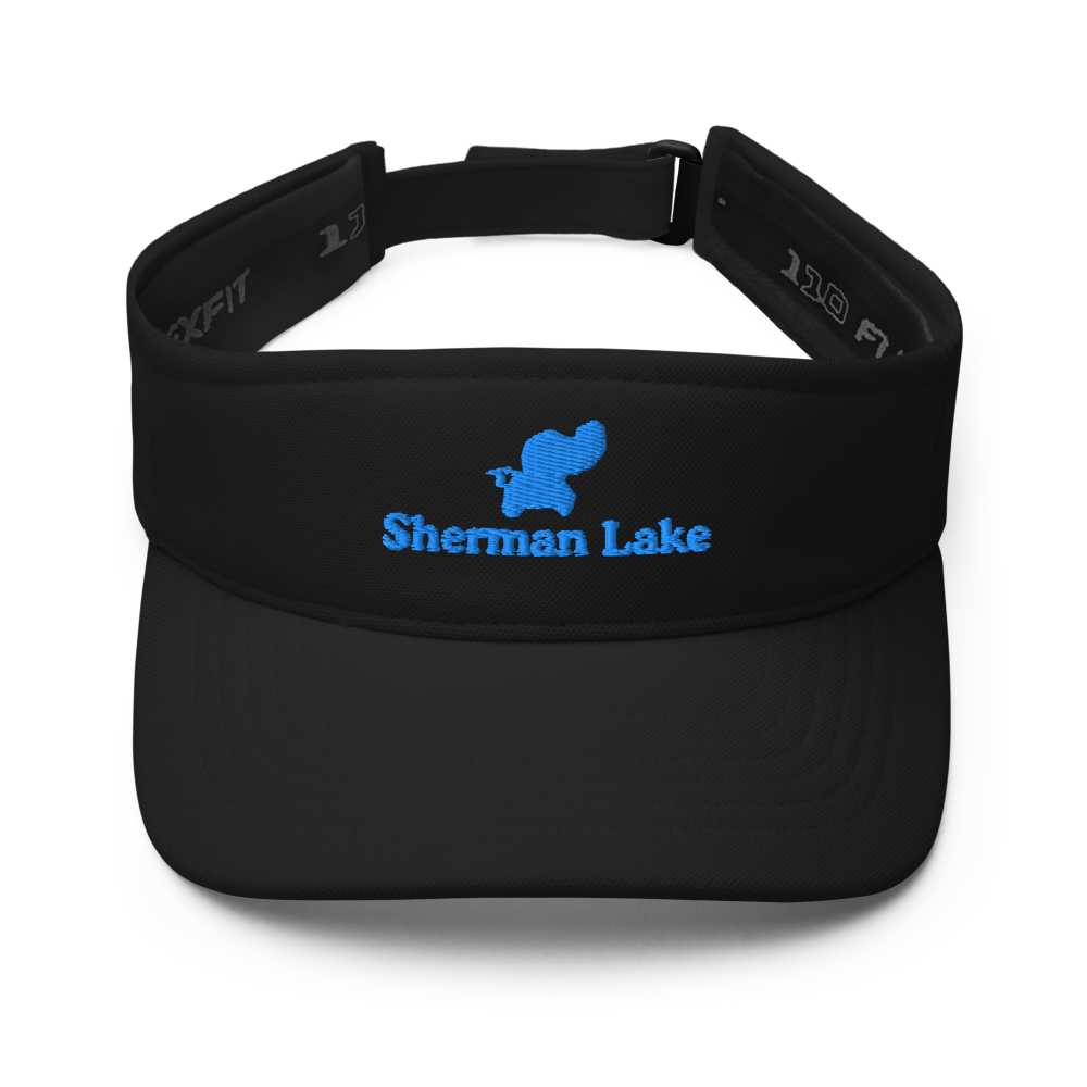 Sherman Lake Visor with embroidered artwork & adjustable velcro strap