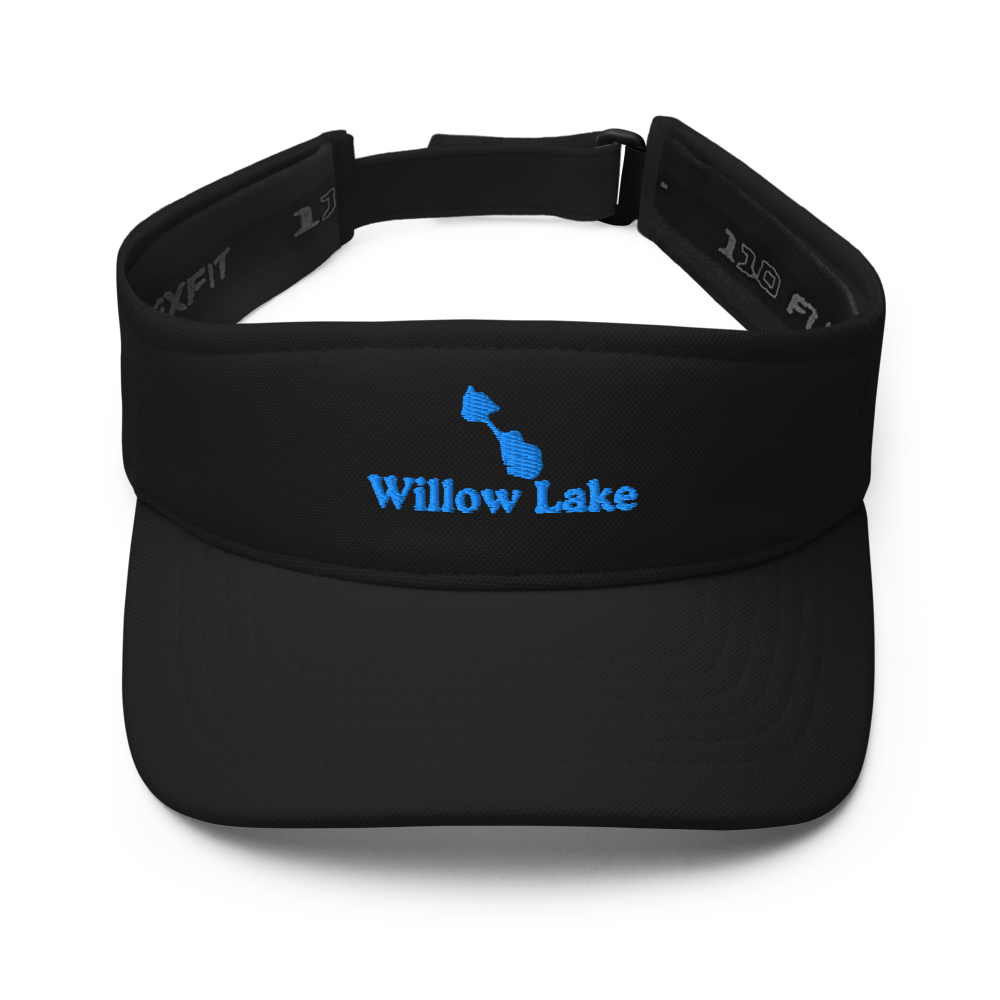 Willow Lake Visor with embroidered artwork & adjustable velcro strap
