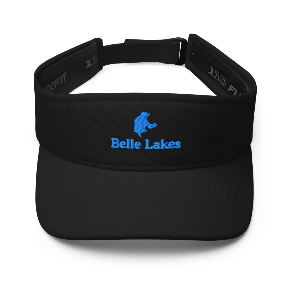 Belle Lakes Visor with embroidered artwork & adjustable velcro strap