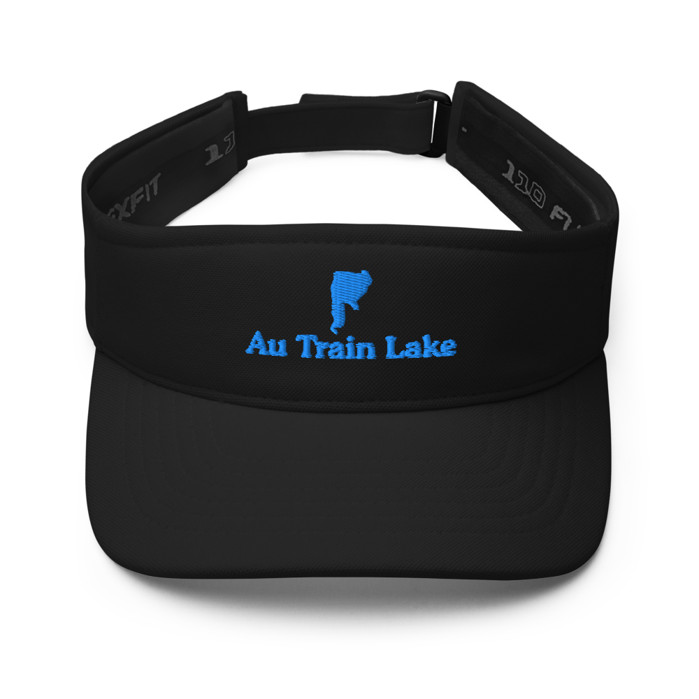 Au Train Lake Visor with embroidered artwork & adjustable velcro strap