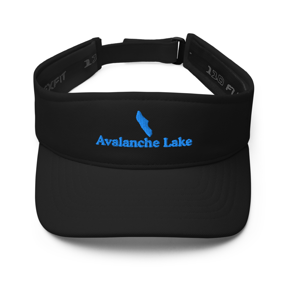 Avalanche Lake Visor with embroidered artwork & adjustable velcro strap