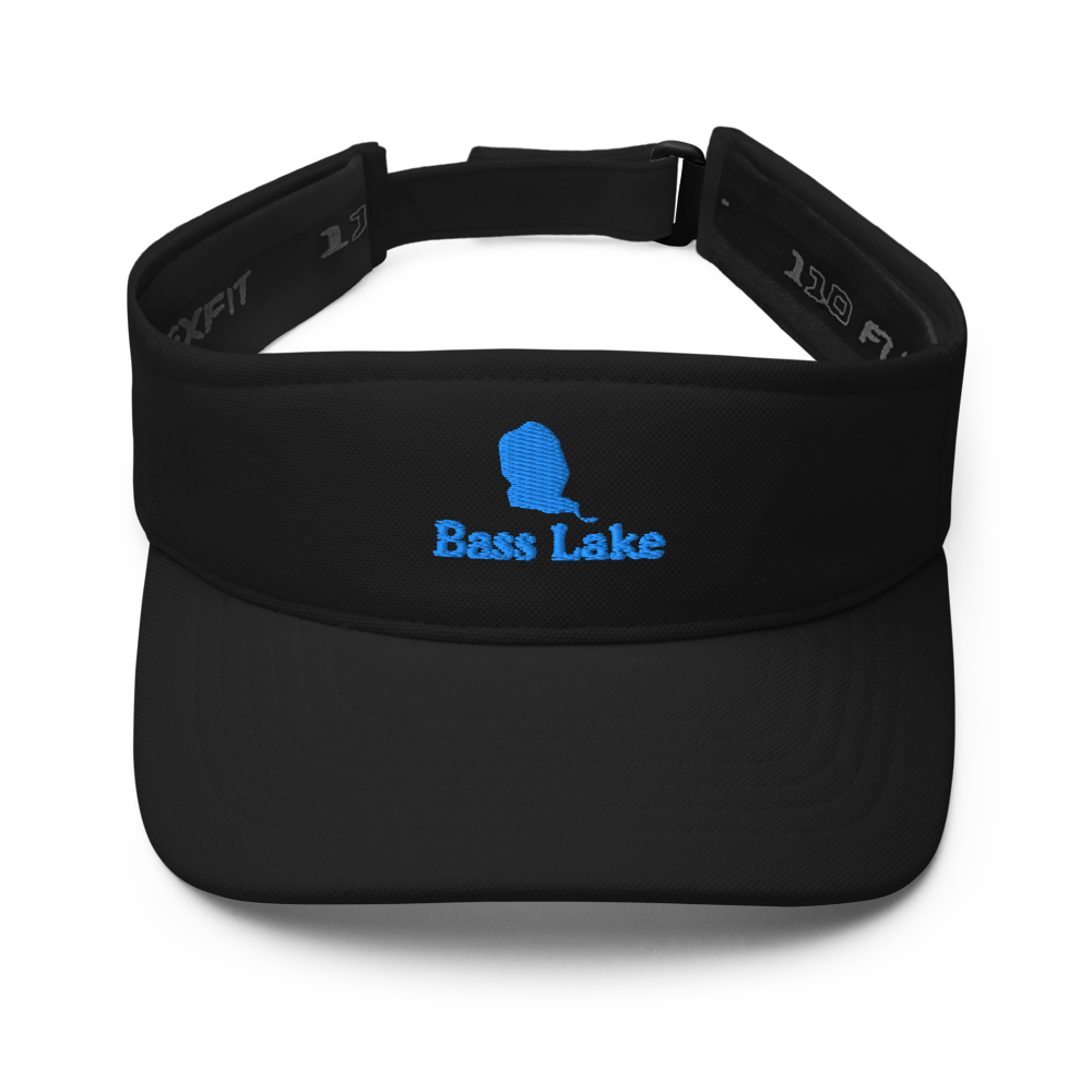 Bass Lake Visor with embroidered artwork & adjustable velcro strap