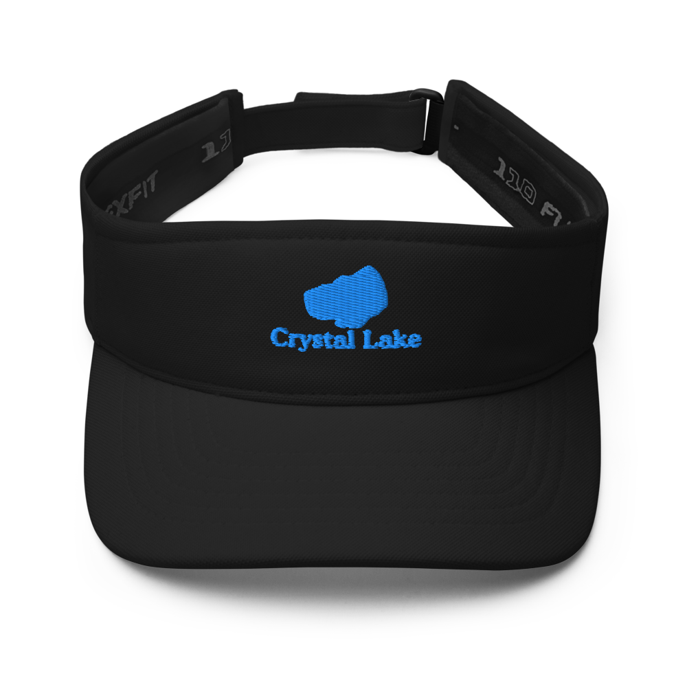 Crystal Lake Visor with embroidered artwork & adjustable velcro strap