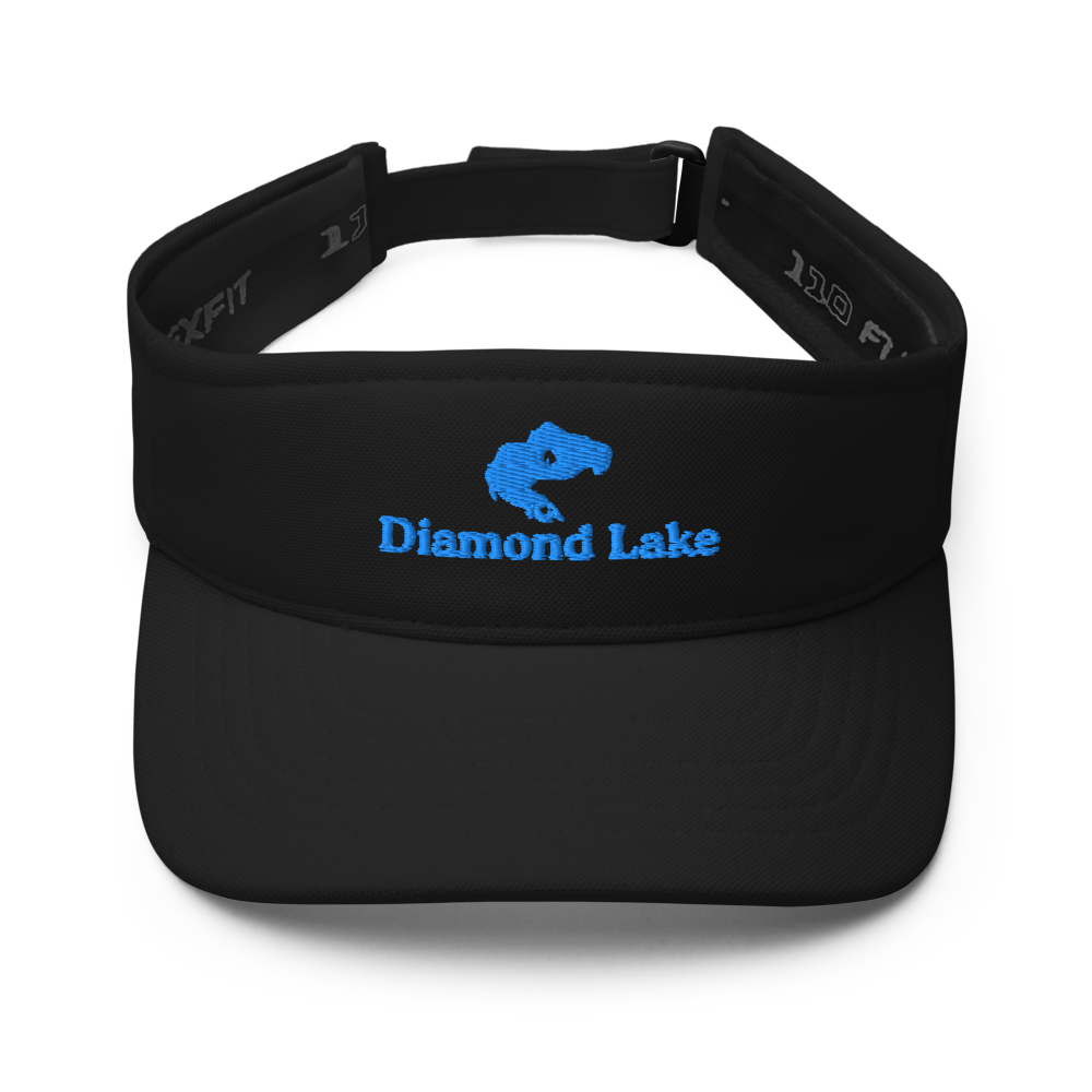 Diamond Lake Visor with embroidered artwork & adjustable velcro strap