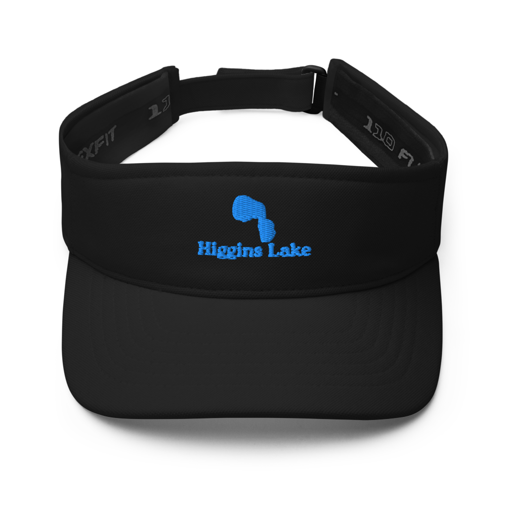 Higgins Lake Visor with embroidered artwork & adjustable velcro strap