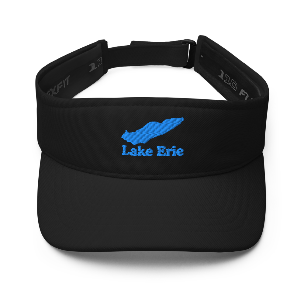 Lake Erie Visor with embroidered artwork & adjustable velcro strap