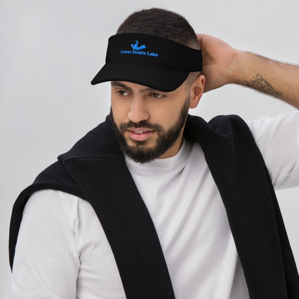 Lower Straits Lake Visor with embroidered artwork & adjustable velcro strap