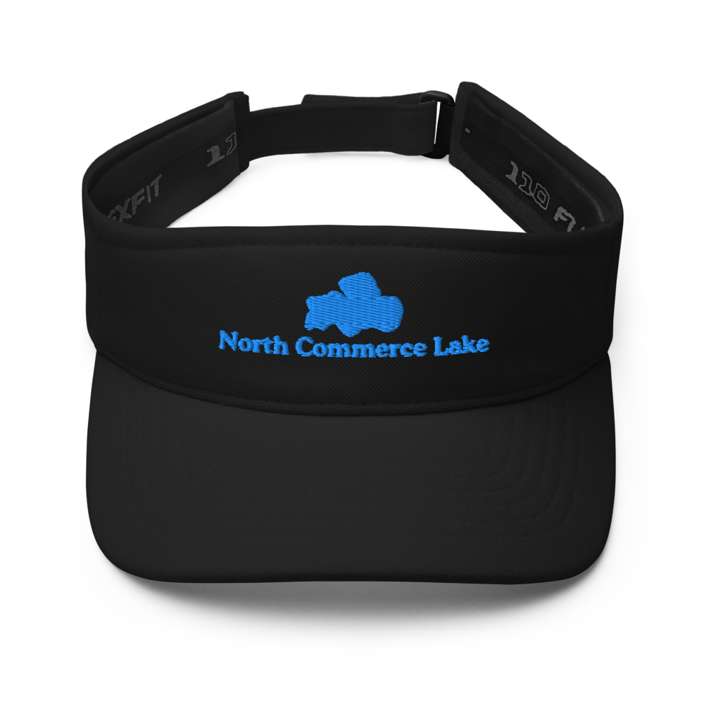 North Commerce Lake Visor with embroidered artwork & adjustable velcro strap