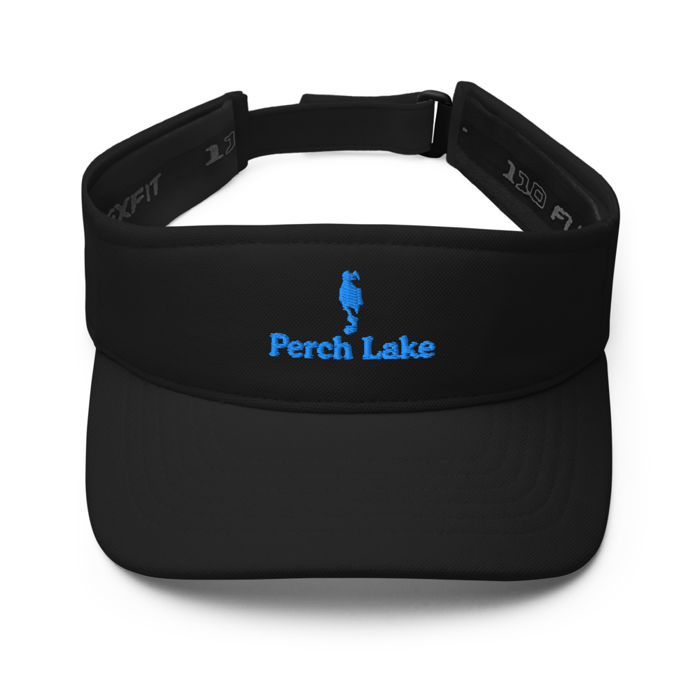 Perch Lake Visor with embroidered artwork & adjustable velcro strap