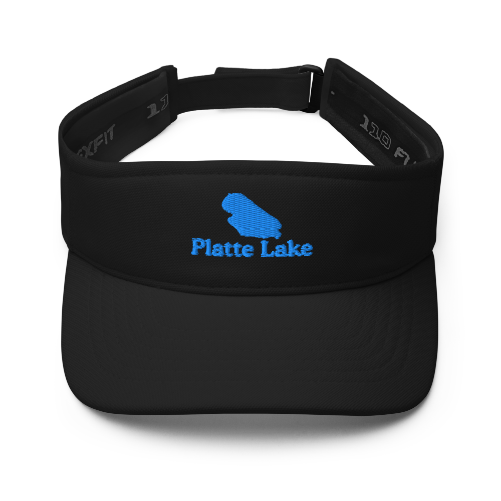 Platte Lake Visor with embroidered artwork & adjustable velcro strap