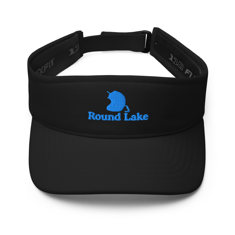 Round Lake Visor with embroidered artwork & adjustable velcro strap