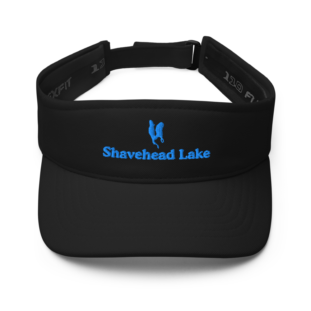 Shavehead Lake Visor with embroidered artwork & adjustable velcro strap