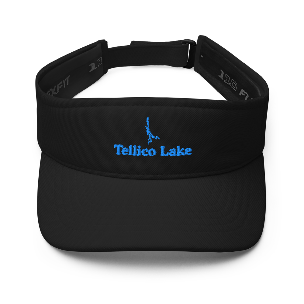 Tellico Lake Visor with embroidered artwork & adjustable velcro strap