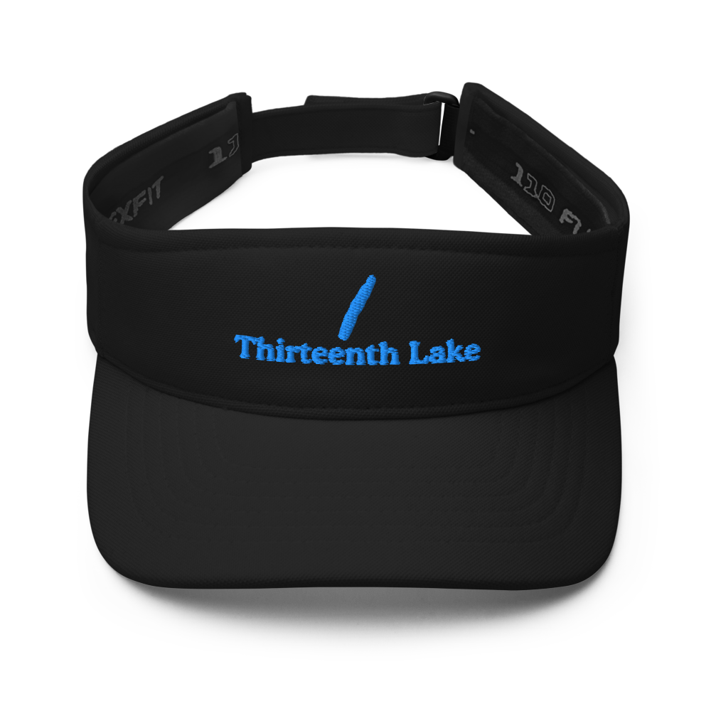 Thirteenth Lake Visor with embroidered artwork & adjustable velcro strap