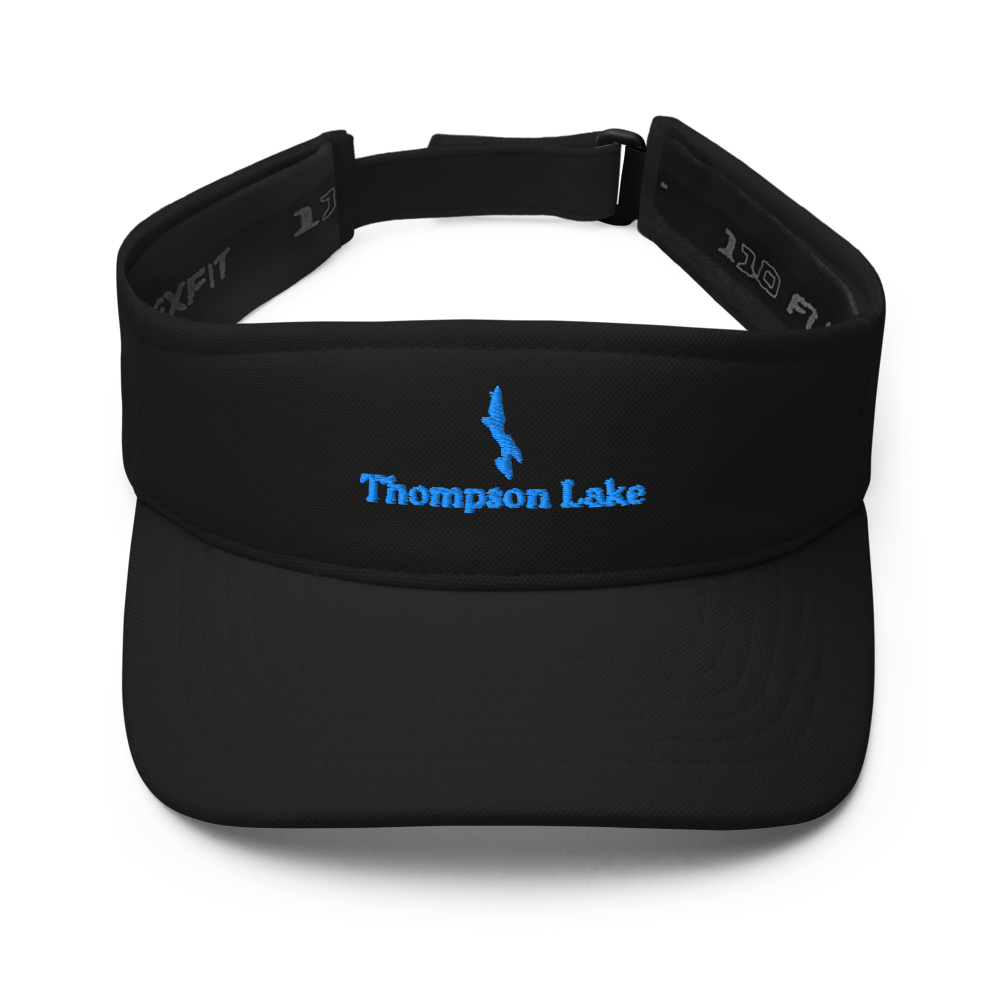 Thompson Lake Visor with embroidered artwork & adjustable velcro strap