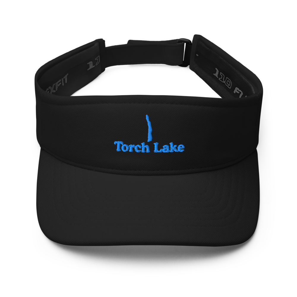 Torch Lake Visor with embroidered artwork & adjustable velcro strap