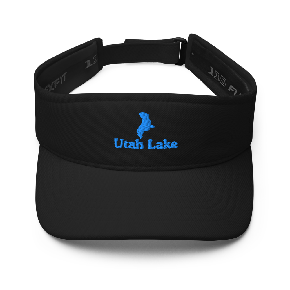 Utah Lake Visor with embroidered artwork & adjustable velcro strap
