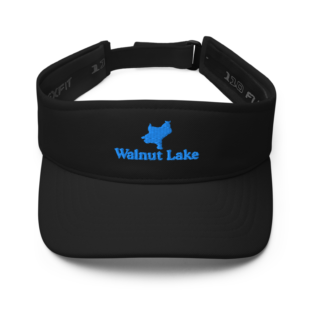 Walnut Lake Visor with embroidered artwork & adjustable velcro strap